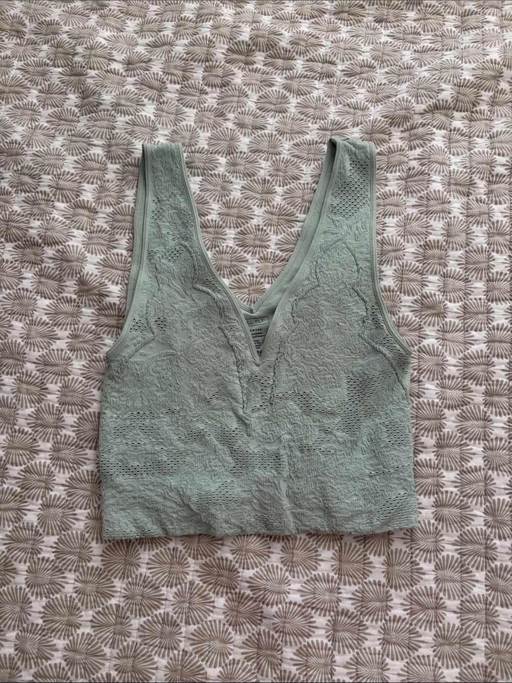 Lace Trim V-Neck Crop Top